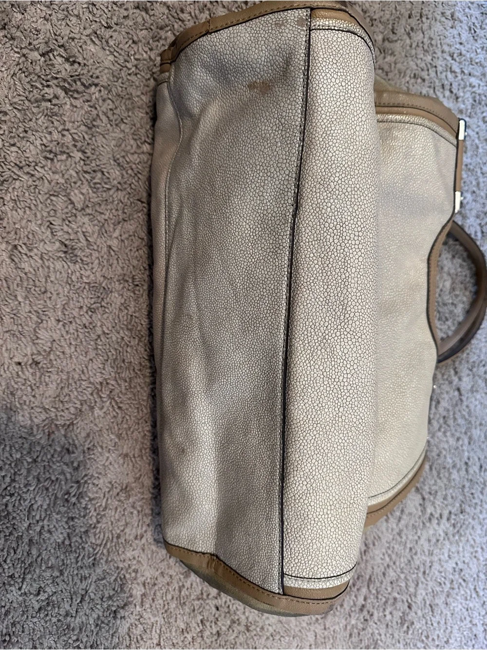Coach Madison pinnacle caroline satchel stingray Embossed leather (needs cleanin